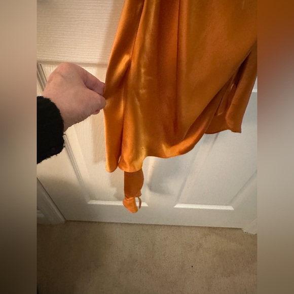 AMANDA UPRICHARD 🎃Orange Silk Violetta Dress NWOT Small - Picture 10 of 10